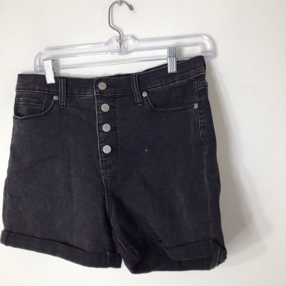 Banana Republic shorts women black button fly 8 roll up 29 - Picture 9 of 9